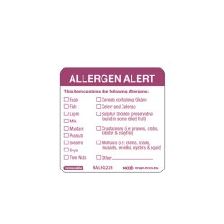 50X50mm Removable Allergen Label (500)
