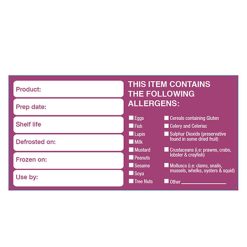 50x100mm Removable Product/ Allergen Label (500)
