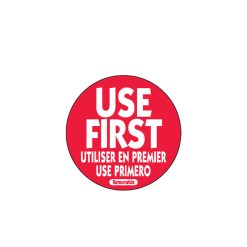 50mm Removable Use First Red Label (500)